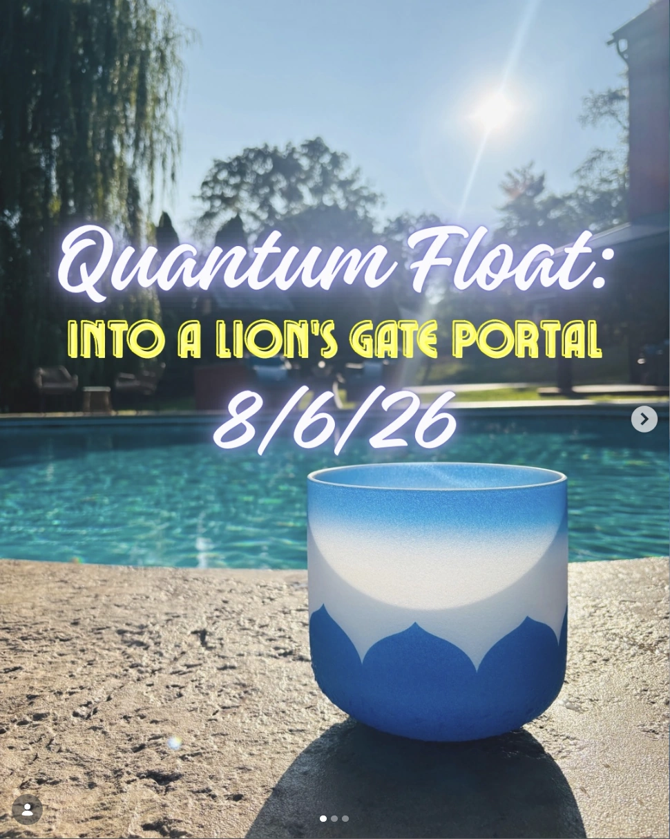 Historical flyer for Quantum Float: Into a Lion’s Gate Portal, not an upcoming event